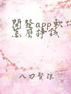 开发app软件怎么挣钱