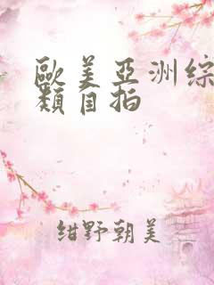 欧美亚洲综合另类自拍