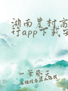 湖南农村商业银行app下载安装