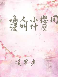 鸣人小樱同人动漫叫什么