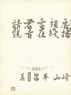 请君电视剧免费观看在线播放