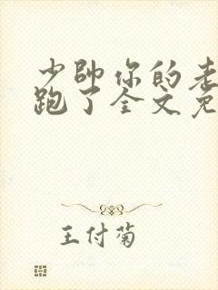 少帅你的老婆又跑了全文免费阅读