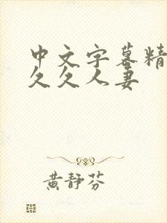 中文字幕精品久久久人妻
