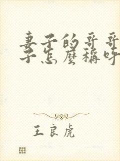 妻子的哥哥的妻子怎么称呼
