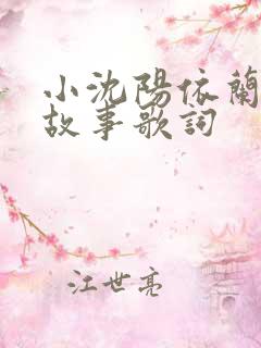 小沈阳依兰爱情故事歌词