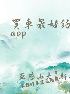 买车最好的软件app