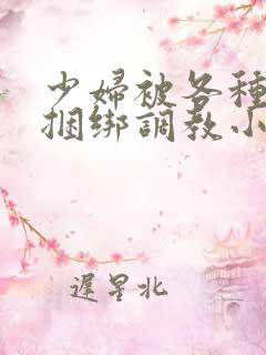 少妇被各种姿势捆绑调教小说