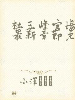 杜玉峰官场小说最新章节免费阅读