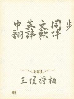 中英文同步语音翻译软件