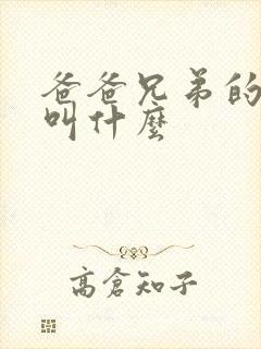 爸爸兄弟的老婆叫什么