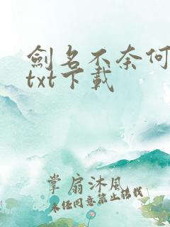 剑名不奈何淮上txt下载
