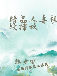 精品人妻视频在线播放