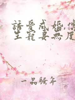 诱爱成婚,傅先生宠妻无度全文免费阅读傅