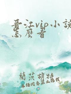 晋江vip小说怎么看