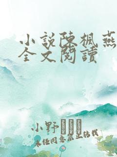 小说陈枫燕清羽全文阅读