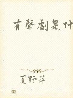 有声剧是什么