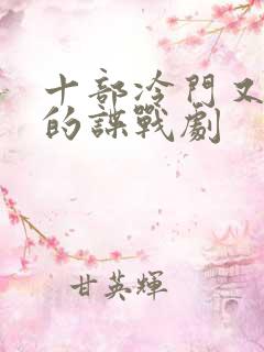 十部冷门又好看的谍战剧