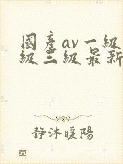 国产av一级二级三级最新精品