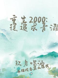 重生2000:从追求青涩校花同桌开始全集收听
