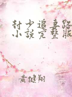封少追妻路太难小说完整版大结局