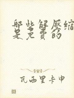 哪些解压缩软件是免费的 哪些解压缩软件是免费的