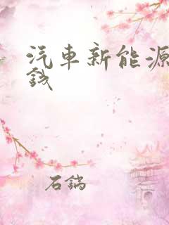 汽车新能源多少钱