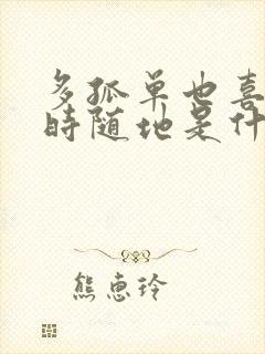 多孤单也喜欢随时随地是什么歌