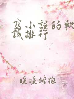 写小说的软件赚钱排行