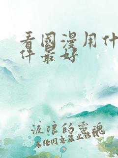 看国漫用什么软件最好