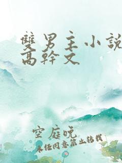 双男主小说推荐高干文