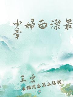 少妇白洁最新篇章
