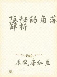 隐秘的角落原著解析