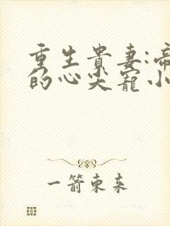 重生贵妻:帝少的心尖宠小说