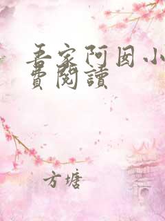吾家阿囡小说免费阅读