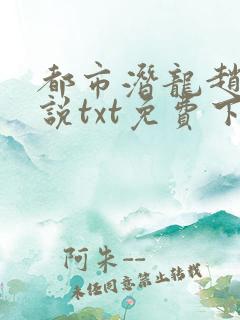 都市潜龙赵东小说txt免费下载
