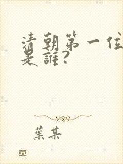 清朝第一位皇帝是谁?