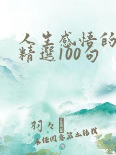 人生感悟的句子精选100句