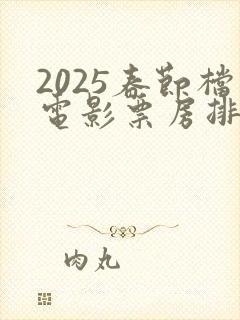 2025春节档电影票房排行榜 2025春节档电影票房排行榜
