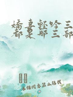 娇妻轻吟三部曲都是哪三部小说