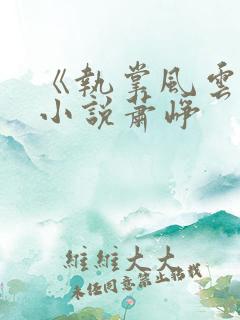 《执掌风云》 小说萧峥