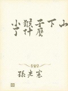小猴子下山明白了什么
