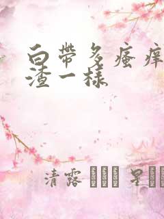 白带多瘙痒豆腐渣一样