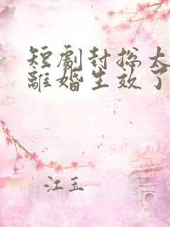 短剧封总太太的离婚生效了免费