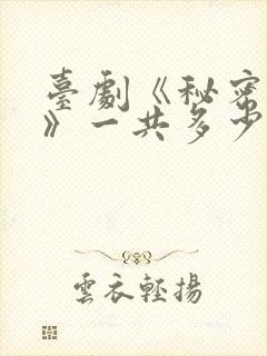 台剧《秘密关系》一共多少集