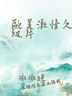欧美激情久久一级片