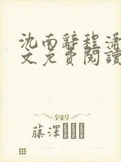 沈南辞程潇岐全文免费阅读