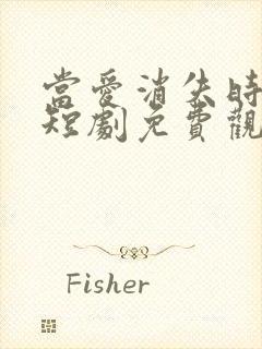 当爱消失时短剧短剧免费观看