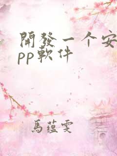 开发一个安卓app软件