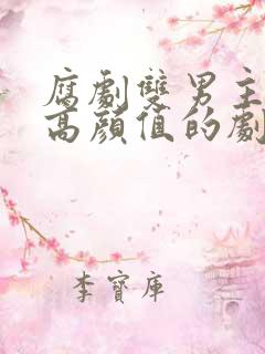 腐剧双男主都是高颜值的剧