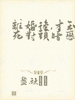 离婚后,才知道死对头暗恋我十年短剧